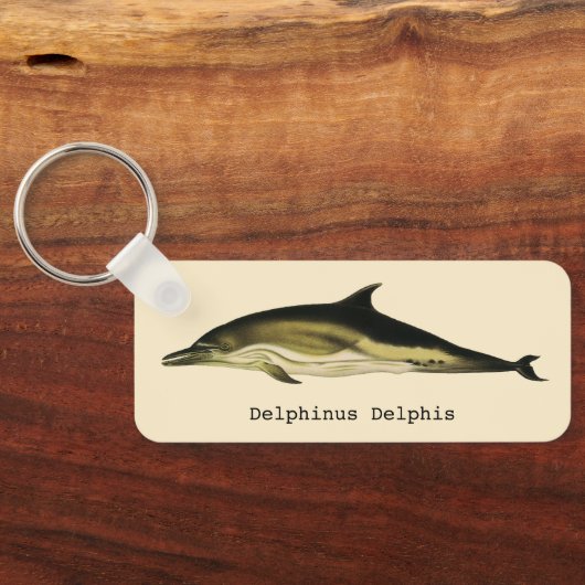 Vintage Delphinus Delphis, Meeressäugetiere Schlüsselanhänger (Rückseite)