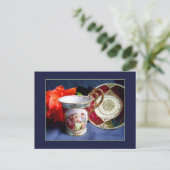 Vintage Demitasse Postkarte (Stehend Vorderseite)