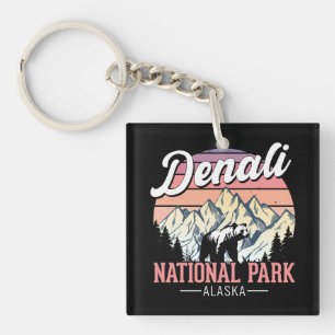 Vintage Denali National Park – Alaska Reise Schlüsselanhänger