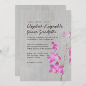 Vintage Dendrobium Orchid Wedding Einladungen (Vorne/Hinten)