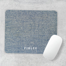 Vintage Denim Blue Jeans Look Mousepad