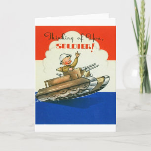 Vintage - Denken Sie an Sie Soldat, Karte