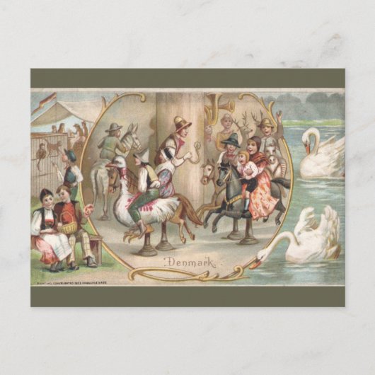 Vintage Denmark Postkarte (Vorderseite)