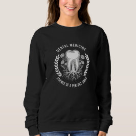Vintage Dental Medicine Flower Anatomy Sweatshirt