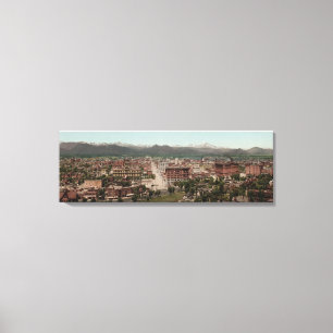 Vintage Denver Colorado 19. Jahrhundert Panorama Leinwanddruck