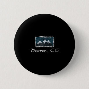 Vintage Denver Colorado Winter Skifahren Spaß Button