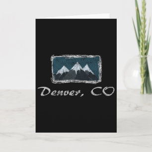 Vintage Denver Colorado Winterspaß beim Skifahren Karte