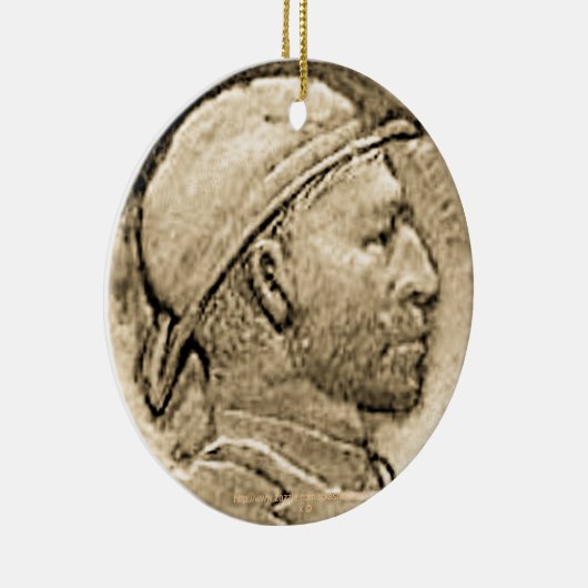 "Vintage 'DEPRESSION HOBO NICKLE' Ornament (Rechts)