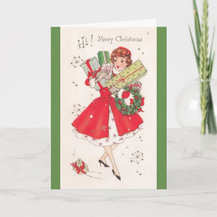 Vintage - Der beste Weihnachtsgeschenk ist Ihre Fr Karte
