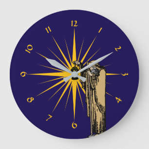 Vintage "Der Einsiedler" Tarot-Sternenexplosion Vo Große Wanduhr