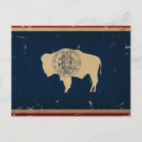 Vintage der Flagge des Wyoming-Staates