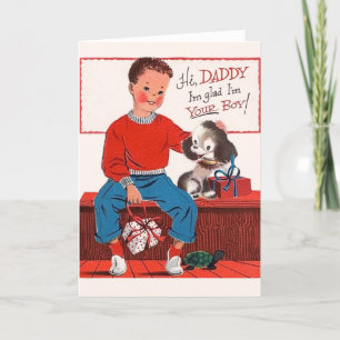 Vintage der Vatertags-Karte vom Sohn Karte