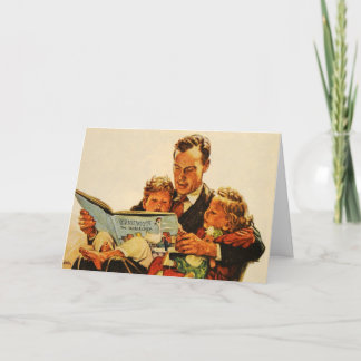 Vintage der Vatertags-Karten-Lesekindervierziger Karte
