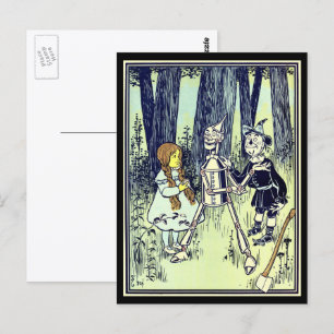 Vintage Der Zauberer von Oz, Dorothy trifft den Bl Postkarte