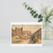 Vintage Derby Castle in Douglas Postkarte (Stehend Vorderseite)