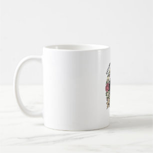 Vintage Derby Day Pferd Blumen Shirt Design Kaffeetasse