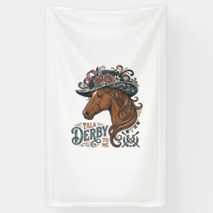 Vintage-Derby-Pferd-Blumenhut-Hemd-Design_1 Banner