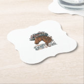 Vintage Derby Pferd Blumenhut Hemd Design_1 Untersetzer (angewinkelt)