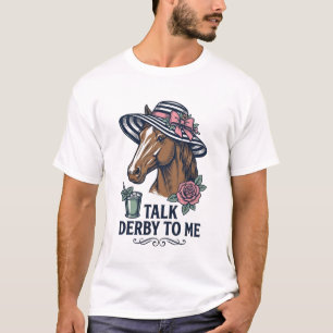 Vintage Derby Pferde Hut Talk Derby To Me Design T-Shirt