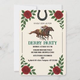 Vintage-Derbypferderennen-Party-Einladung Einladung