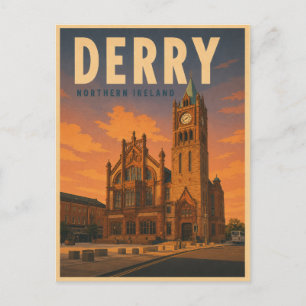 Vintage-Derry-Nordirland-Geschenke und Souvenirs Postkarte