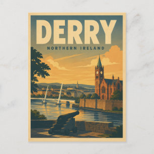 Vintage-Derry-Nordirland-Geschenke und Souvenirs Postkarte