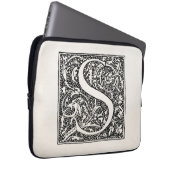 Vintage des Buchstabe-S Initialen Monogramm-des Laptopschutzhülle (Vorne Rechts)