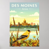 Vintage Des Moines Iowa Poster (Vorne)