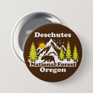 Vintage Deschutes National Forest Oregon Button