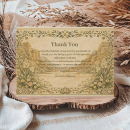 Vintage Desert Florals Birthday Dankeskarte