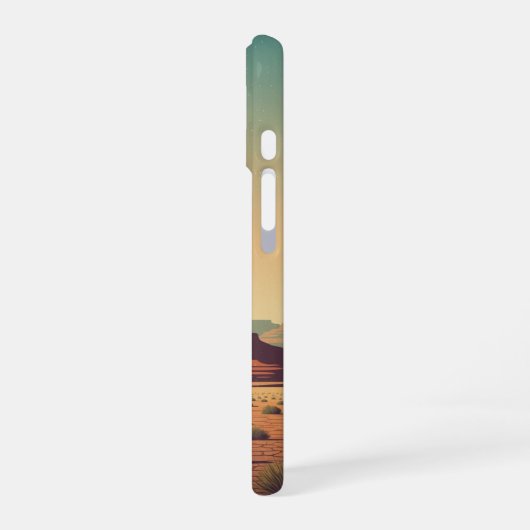 Vintage Desert Plateau iPhone 16 Hülle (Linke Seite)