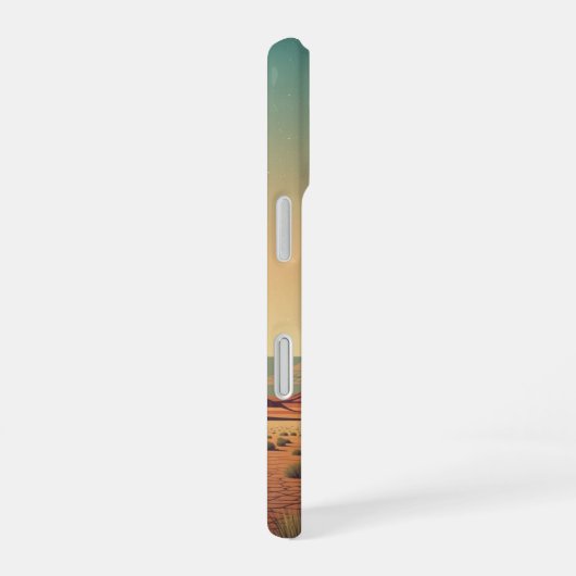 Vintage Desert Plateau iPhone 16 Hülle (Rechte Seite)