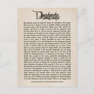 Vintage Desiderata - Postkarte