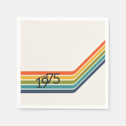 Vintage-Design 1975 Papiertaschentuch. Serviette (Vorderseite)