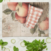 Vintage design Apple basket Geschirrtuch (Gefaltet)