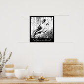 Vintage Design California Quail birds Poster (Küche)