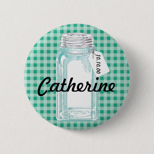 Vintage-Design für Einmachgläser Button