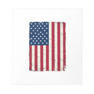 Vintage-Design mit amerikanischer Flagge Vektor-Sh Notizblock
