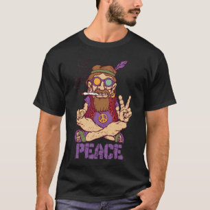 Vintage-Design mit Friedenszeichen für Männer T-Shirt
