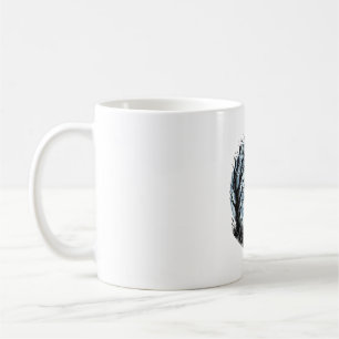 Vintage-Design mit heulendem Wolf und Mondbaum-Sil Kaffeetasse
