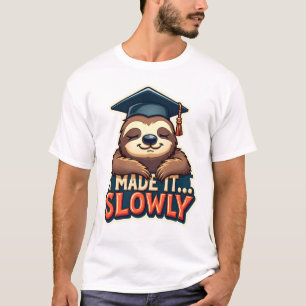 Vintage-Design mit schlafendem Faultier zum Abschl T-Shirt