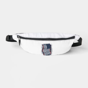 Vintage-Design mit US-Flagge auf Hemd_1 Bauchtasche