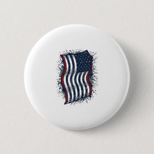 Vintage-Design mit US-Flagge auf Hemd_1 Button
