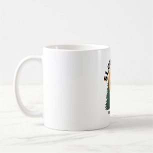 Vintage-Design mit Zitat zum Faultier-Wanderabente Kaffeetasse