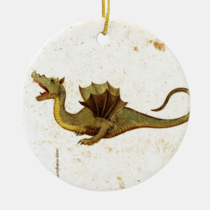 Vintage Design mittelalterlicher Drache Keramikornament