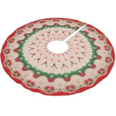 Vintage-Design Polyester Weihnachtsbaumdecke (Schrägansicht)