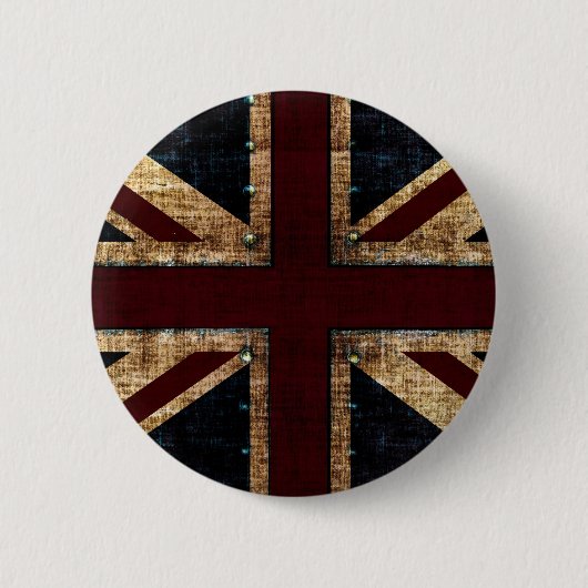 Vintage-Design-Union-Jack-Knopf Button (Vorderseite)