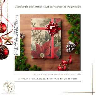 Vintage Design Weihnachtspapier Geschenkpapier