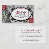 Vintage Designer-Geschäfts-Karten Visitenkarte (Vorne/Hinten)