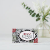 Vintage Designer-Geschäfts-Karten Visitenkarte (Stehend Vorderseite)